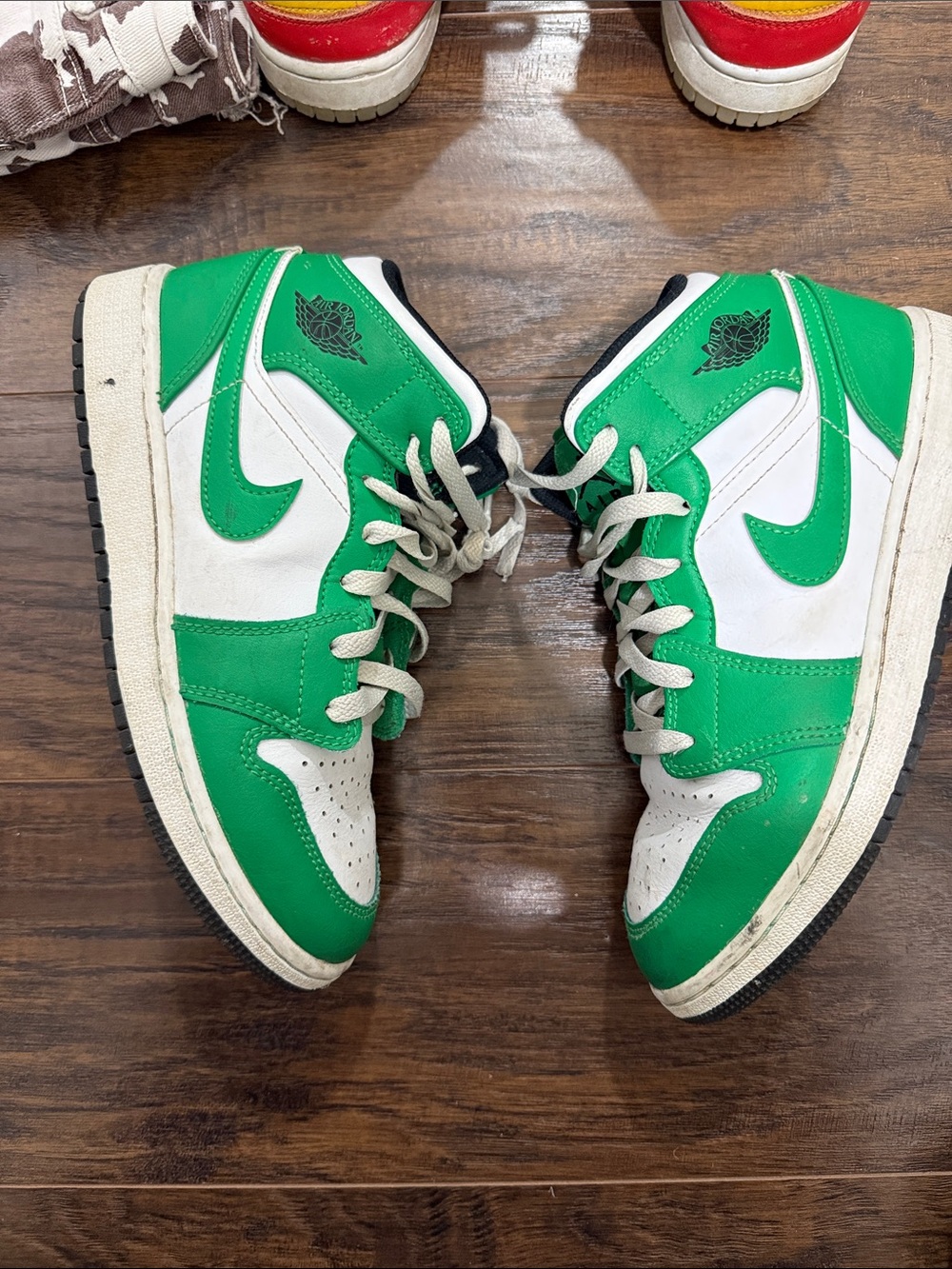 Nike Kids Green White High-Top Sneakers